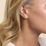 Oval Studs in Rose Gold