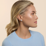 Round Studs in White Gold