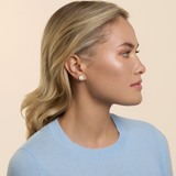 Round Studs in Yellow Gold