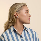 Pear Studs in White Gold