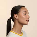 Emerald Studs in Rose Gold