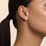 Emerald Studs in Yellow Gold