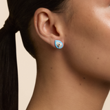Pear Studs in Powder Blue