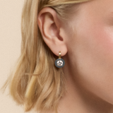 Ribbon Drop Earrings in Lunar Rhodium