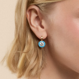 Ribbon Drop Earrings in Powder Blue