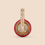 Ribbon Drop Earrings in Apple Red