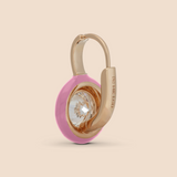 Ribbon Drop Earrings in Baby Pink