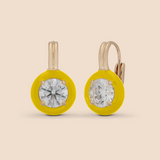 Ribbon Drop Earrings in Canary Yellow