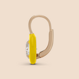 Ribbon Drop Earrings in Canary Yellow