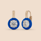 Ribbon Drop Earrings in Cobalt Blue