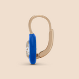 Ribbon Drop Earrings in Cobalt Blue