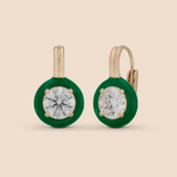 Ribbon Drop Earrings in Kelly Green