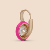 Ribbon Drop Earrings in Hot Pink