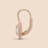Ribbon Drop Earrings in Pale Peach