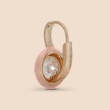 Ribbon Drop Earrings in Pale Peach
