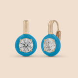 Ribbon Drop Earrings in Powder Blue