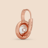 Ribbon Drop Earrings in Rose Gold