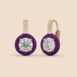Ribbon Drop Earrings in Royal Purple