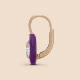 Ribbon Drop Earrings in Royal Purple