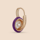 Ribbon Drop Earrings in Royal Purple