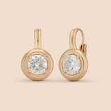 Ribbon Drop Earrings in Yellow Gold