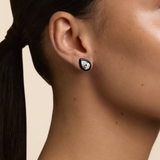Pear Studs in Midnight Black