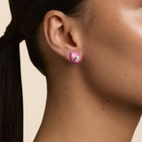 Pear Studs in Baby Pink