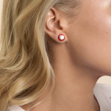 Round Studs in Apple Red
