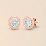 Round Studs in Rose Gold