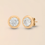 Round Studs in Yellow Gold