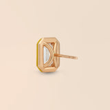 Emerald Studs in Canary Yellow