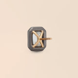 Emerald Studs in Lunar Rhodium