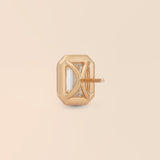 Emerald Studs in Pale Peach