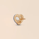 Heart Studs in Cobalt Blue