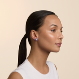 Heart Studs in Cobalt Blue