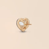 Heart Studs in Midnight Black