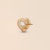 Heart Studs in Pale Peach