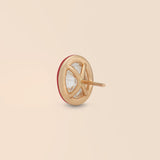 Oval Studs in Apple Red