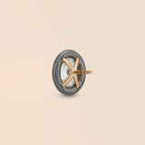 Oval Studs in Lunar Rhodium
