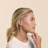 Oval Studs in Lunar Rhodium
