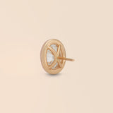 Oval Studs in Pale Peach