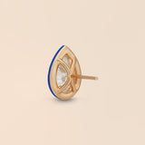 Pear Studs in Cobalt Blue