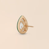 Pear Studs in Kelly Green