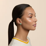 Pear Studs in Kelly Green