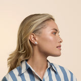 Pear Studs in Lunar Rhodium