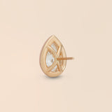 Pear Studs in Pale Peach