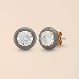 Round Studs in Lunar Rhodium