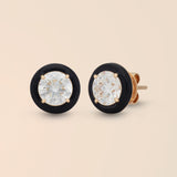 Round Studs in Midnight Black