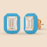 Emerald Super Studs in Powder Blue