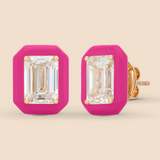 Emerald Super Studs in Hot Pink